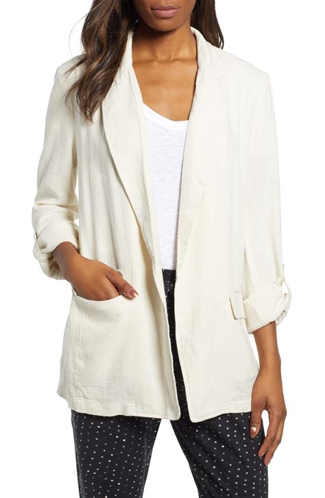 Womens Petite Linen Blazers